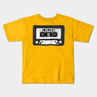 journey cassette black and white Kids T-Shirt